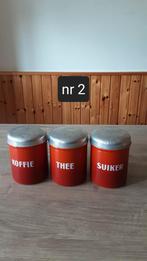 EMAILLE GEVLAMDE/TERRACOTTA BUSSENSET., Antiek en Kunst, Antiek | Emaille, Ophalen of Verzenden