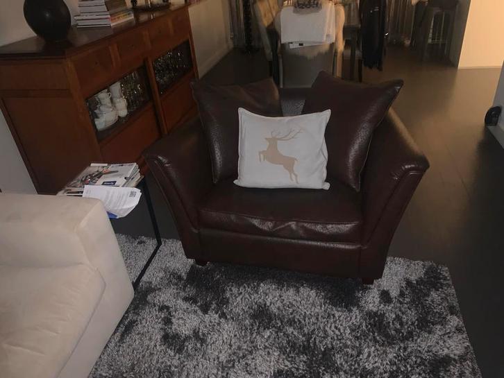 Exclusieve Bruine Krokodillenleren Love Seat - Nieuwstaat!, Huis en Inrichting, Fauteuils, Zo goed als nieuw, Leer, 125 cm of meer