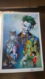 Batman Schurken Gesigneerde Print, Antiek en Kunst, Kunst | Litho's en Zeefdrukken, Ophalen of Verzenden