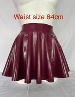 Latex skater skirt Bordeaux red waist 64CM, Kleding | Dames, Verzenden, Nieuw, Maat 36 (S), Boven de knie
