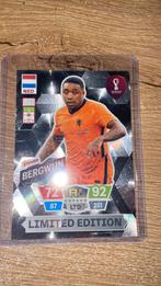 Steven bergwijn limited edition wk 2022 voetbal kaart, Ophalen of Verzenden, Zo goed als nieuw, Losse kaart