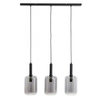 NIEUWE! LEKAR hanglamp 3-lichts zwart-smoke beschikbaar voor biedingen