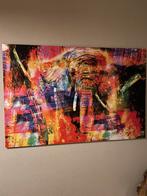 Alu schilderij Bas 4Dreams kleurrijke olifant 150 x 100 cm, Antiek en Kunst, Kunst | Schilderijen | Abstract, Ophalen