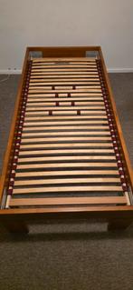 Houten Bedframe 90x210 + lattenbodem, Huis en Inrichting, Slaapkamer | Bedden, Ophalen, 90 cm, Eenpersoons, Bruin