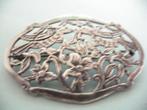 Een Oude Antieke Zilveren Broche met 2 Vogels en Bloemen, Sieraden, Tassen en Uiterlijk, Antieke sieraden, Verzenden, Zilver, Broche