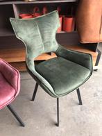 Nieuwe velvet stoel met stalen onderstel - Laatste!, Huis en Inrichting, Stoelen, Ophalen, ., Overige kleuren, .