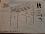 Hoogslaper white wash met bureau, Huis en Inrichting, Ophalen, Gebruikt, Eenpersoons, 200 cm