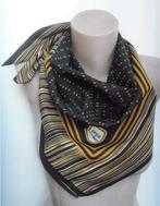 BALMAIN vintage sjaal zwart 77x77 bandana shawl, BALMAIN, Ophalen of Verzenden, Gedragen, Sjaal