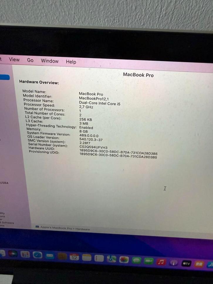 MacBook Pro 13" Retina (Begin 2015), Computers en Software, Apple Macbooks, Gebruikt, MacBook Pro, 13 inch, 2 tot 3 Ghz, 128 GB of minder