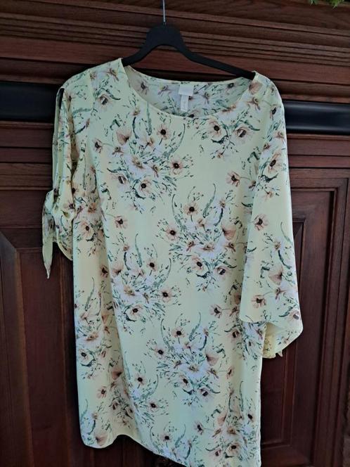 Jurk, Kleding | Dames, Jurken, Zo goed als nieuw, Maat 42/44 (L), Geel, Knielengte, Ophalen of Verzenden