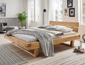 Beam Bed – 140x200 cm, Solid Wood Massief Hout beschikbaar voor biedingen