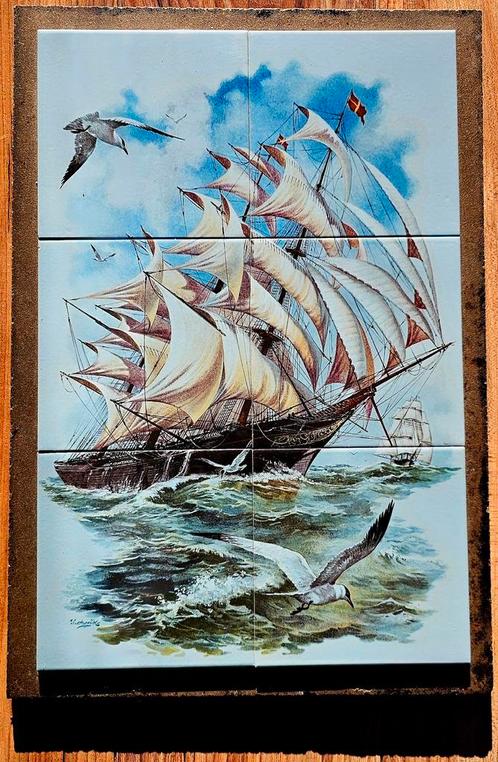 Tegeltableau JC van Hunnik, Antiek en Kunst, Antiek | Keramiek en Aardewerk, Ophalen of Verzenden