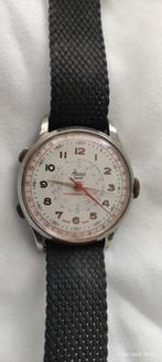 Horloge rasis sport chronograph, Overige merken, Staal, Verzenden, Leer
