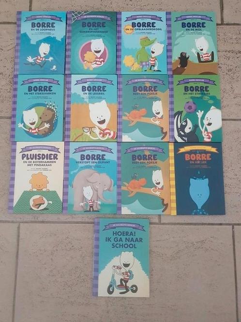 Borre boekjes, paars gestreept groep 1/2 onbeschreven, Boeken, Kinderboeken | Kleuters, Zo goed als nieuw, Ophalen of Verzenden