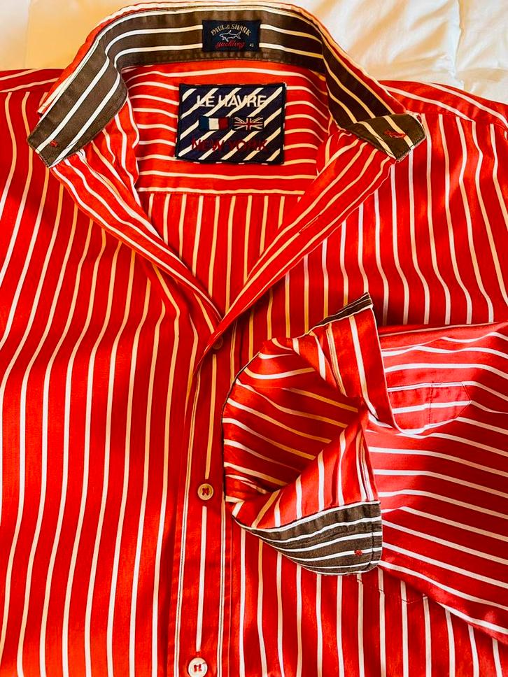 Paul & Shark: Overhemd, Kleding | Heren, Overhemden, Zo goed als nieuw, Halswijdte 41/42 (L), Rood, Verzenden