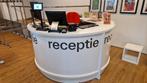 Receptie balie toonbank - Wit met zwarte belettering, Ophalen, Gebruikt