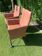 6 Montis Chaplin Leren Stoelen, Huis en Inrichting, Ophalen, Overige kleuren, Leer, Zo goed als nieuw