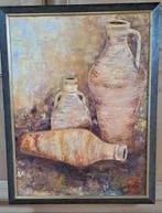 Stilleven met vazen - Olieverf op linnen, Antiek en Kunst, Kunst | Schilderijen | Klassiek, Ophalen