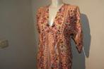 Antik Batik kleurrijke top in print iets uitlopend v hals 40, Maat 38/40 (M), Overige kleuren, Verzenden, Antik batik