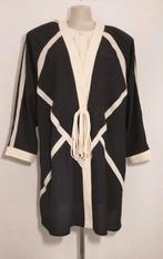 Zwarte-roomwitte en crêpestoffen set van Edgar Vos, Verzenden, Zo goed als nieuw, Maat 42/44 (L), Zwart