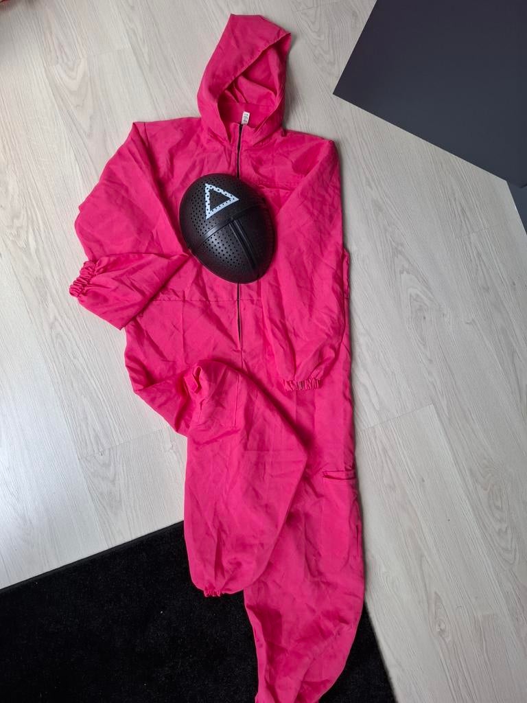 Squid Game Carnavalspak - Maat 164, Kinderen en Baby's, Carnavalskleding en Verkleedspullen, Ophalen of Verzenden, Zo goed als nieuw