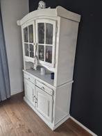 Witte vitrinekast, Huis en Inrichting, Kasten | Vitrinekasten, Ophalen, Gebruikt, 100 tot 150 cm, 25 tot 50 cm