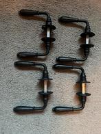 Zwarte deur krukken en handgrepen, Doe-het-zelf en Verbouw, Hang- en Sluitwerk, Ophalen, Zo goed als nieuw, Klink of Kruk