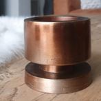 ZGAN zware koperkleurige kandelaar /theelichthouder, Ophalen of Verzenden, Zo goed als nieuw, Metaal, Minder dan 25 cm