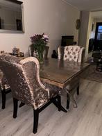 EETTAFEL  Eric kuster geen stoelen, Huis en Inrichting, Ophalen, Gebruikt, 50 tot 100 cm, Glas