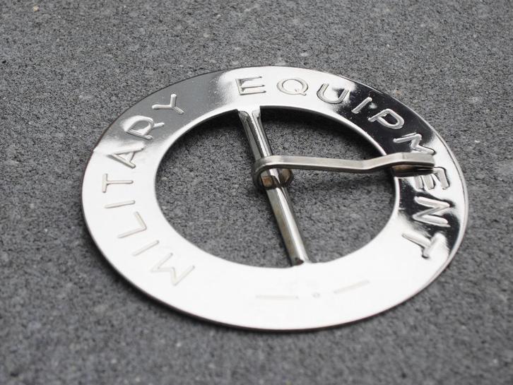 Nwe RVS Buckle Gesp tbv Riem MILITARY EQUIPMENT Rond Zilver, Kleding | Dames, Riemen en Ceinturen, Nieuw, Losse buckle of gesp