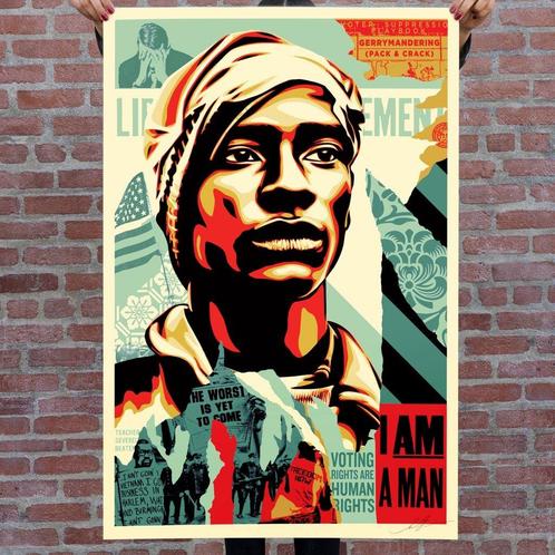 Shepard Fairey (OBEY) - Voting Rights.. - gesigneerd, Antiek en Kunst, Kunst | Designobjecten, Ophalen of Verzenden