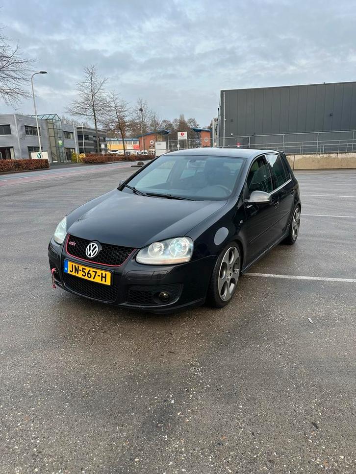 Volkswagen Golf 5 GTI 2005 Zwart sterrenhemel BWA K04 DSG, Auto's, Volkswagen, Particulier, Golf, ABS, Airbags, Airconditioning
