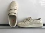 Ecco leren beige wit gebr. instappers Mt 41.Comfortabel, Ecco, Verzenden, Zo goed als nieuw, Instappers