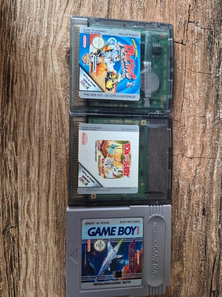 Gameboy Color Spellen - Tom & Jerry, Looney Tunes, Nemesis, Spelcomputers en Games, Games | Nintendo Game Boy, Gebruikt, Avontuur en Actie