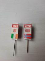 2x VIVO Eire + Norge Ierland Noorwegen Speldjes Speldje, Ophalen of Verzenden, Gebruikt, Stad of Land, Speldje of Pin