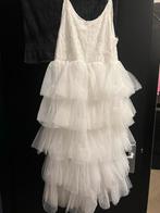 Witte jurk maat 134 - 1x gedragen, Ophalen of Verzenden, Zo goed als nieuw, Meisje, Jurk of Rok