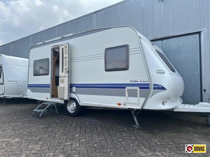 Hobby 460 UFE Luxe Prachtig Voortent fietsenrek, Caravans en Kamperen, Caravans, Bedrijf, 1000 - 1250 kg, Rondzit, Hobby, Frans bed