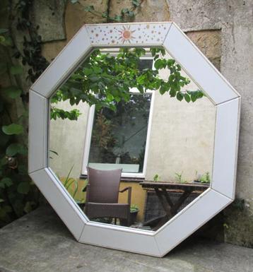 Leuke 8-Kantige Spiegel Licht Blauw 90,5 cm beschikbaar voor biedingen