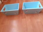 2 super leuke houten blauwe opbergbakjes, Ophalen of Verzenden, Zo goed als nieuw