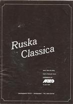Ruska Classica brochure auto (RS03) kitcar 1975, Ophalen of Verzenden, Gelezen, Overige merken