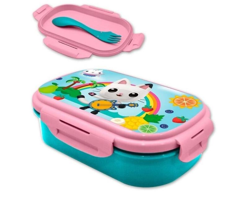 Gabby's Poppenhuis Broodtrommel met Bestek, Kinderen en Baby's, Overige Kinderen en Baby's, Nieuw, Ophalen of Verzenden