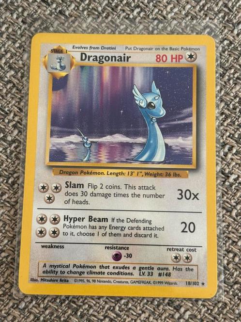 Dragonair BS18 Near Mint, Hobby en Vrije tijd, Verzamelkaartspellen | Pokémon, Zo goed als nieuw, Losse kaart, Ophalen of Verzenden