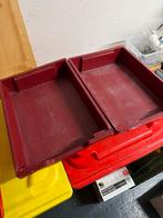 Kunststof bakken / kratten - set van 2, Gebruikt, Minder dan 50 cm, Ophalen of Verzenden, Minder dan 40 cm
