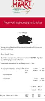 4 kaarten kerstmarkt Valkenburg gemeentegrot entree 11.00, Twee personen