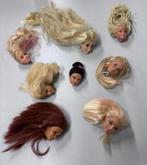 8x mattel vintage barbie hoofd hoofden met mooi haar 1998, Verzamelen, Ophalen of Verzenden, Zo goed als nieuw, H, H