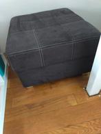 Hocker donkergrijs, Ophalen, Zo goed als nieuw, 50 tot 75 cm, Vierkant