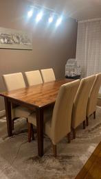 Complete eethoek met 6 stoelen, Ophalen of Verzenden, Zo goed als nieuw, 4 tot 6 stoelen