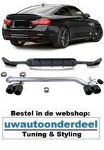 Bmw 4 serie F32 F33 F36 M Pakket uitlaat + Glans Zwart Diffu, Auto diversen, Tuning en Styling, Verzenden