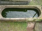 mooie oude franse hardstenen voederbak,trog bloembak, Ophalen, Gebruikt
