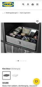 3x Skubb ikea opberger manden organiser bakken zwart, Ophalen, Overige materialen, Mand, Vierkant